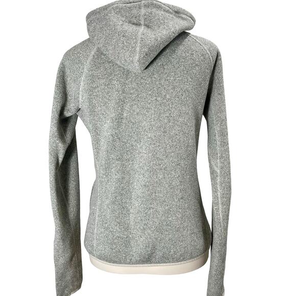 The North Face Womens Gray Sweater Crescent Sunshine Knit Fleece Hoodie Medium - Picture 6 of 11